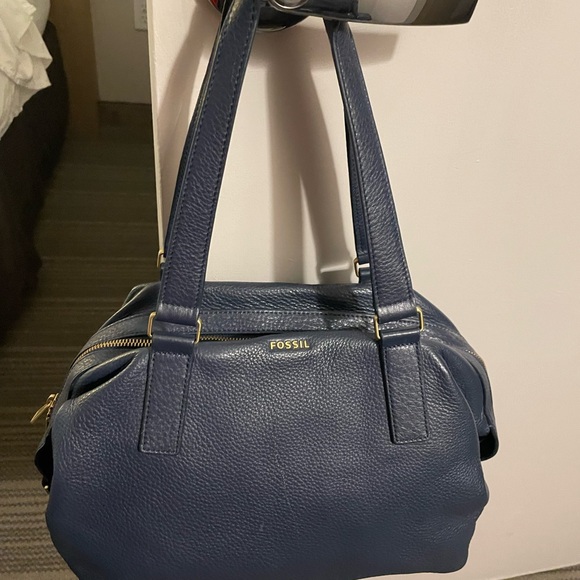 Fossil blue pebble leather satchel - Picture 11 of 12